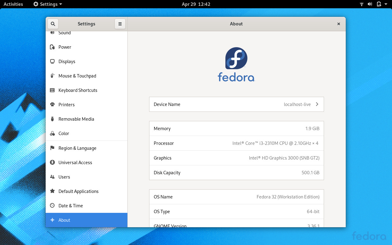 Fedora 32 Preview